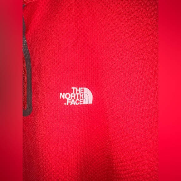 The North Face Mens Vapor Wick Red Short Sleeve Tennis Tail Polo Shirt Size L - Picture 4 of 9